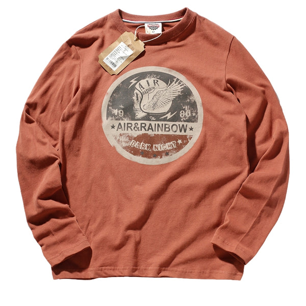 Saf pamuk uzun kollu sweatshirt